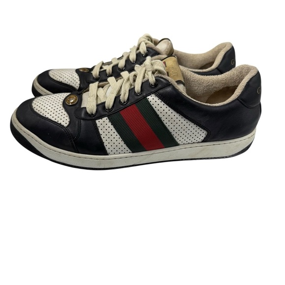 Gucci Screener low top leather Sneakers red green GG logo - Picture 5 of 14